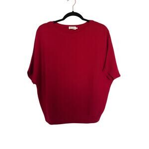 The Reset R Label Essential Pullover Sweater in Cherry, S/M